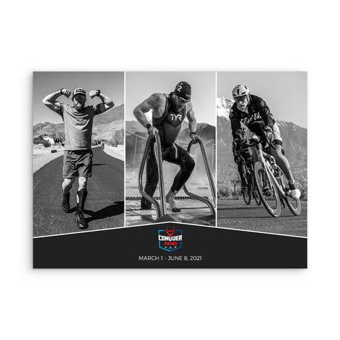 Limited Edition Signed Conquer 100 Triathlon Print